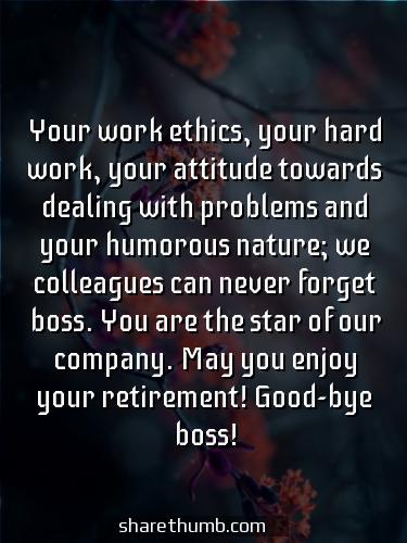 retirement message to a work colleague